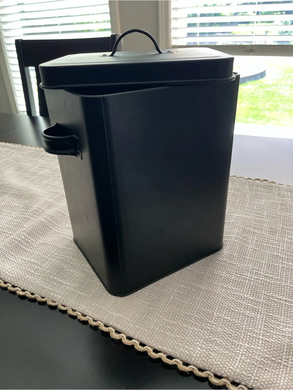 Cat Food Storage Canister - Black